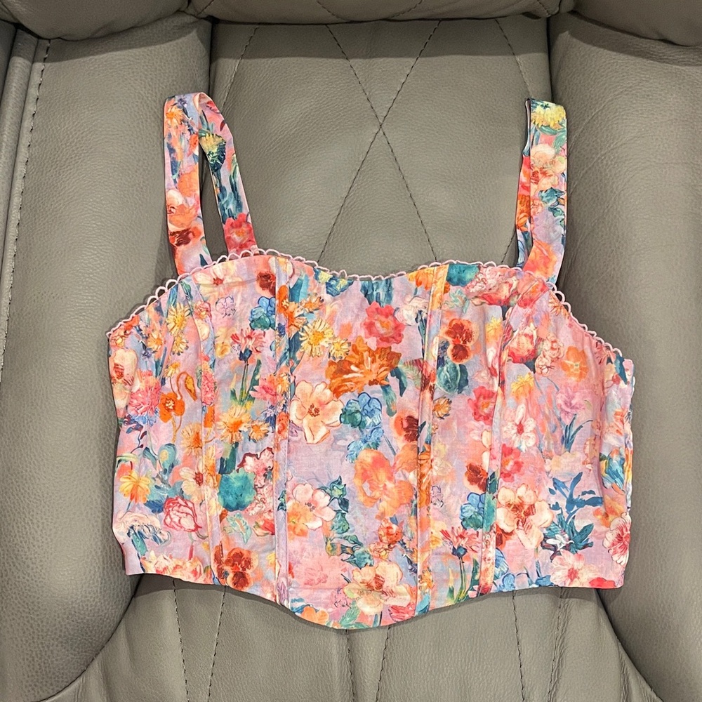 SHEIN Multicolor Floral Crop Top